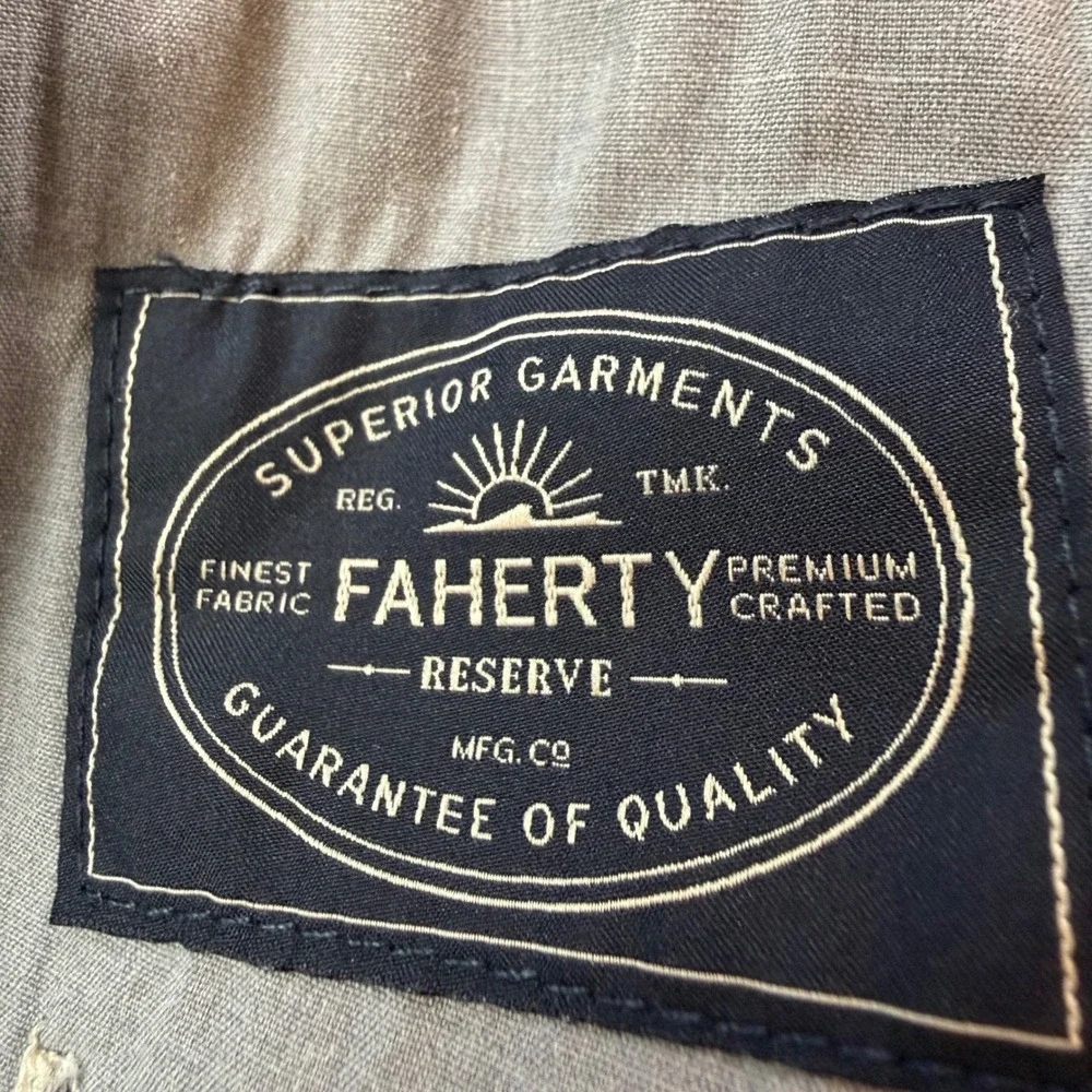 Faherty Reserve Movement 5-Pocket Chino Pant 42x34 Willow Green MBC0104-WEG Mens